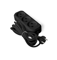Удлинитель 3х3м без заземл. 6А IP20 У6-639М ПВС 2х0.75 черн. UNIVersal 2005