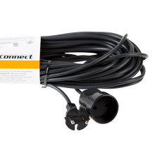 Удлинитель-шнур 1х30м без заземл. 6А IP20 1.3кВт ПВС 2х0.75 черн. PROCONNECT 11-7116