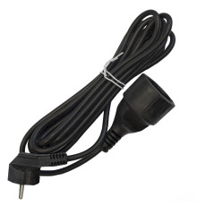 Удлинитель-шнур 1х3м с заземл. 16А IP20 ПВС 3х1 черн. DOMTOK 2342