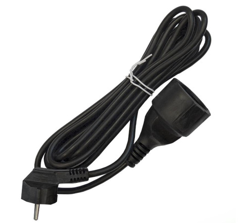 Удлинитель-шнур 1х3м с заземл. 16А IP20 ПВС 3х1 черн. DOMTOK 2342