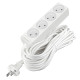 Удлинитель 4х10м без заземл. 10А IP20 2.2кВт ПВС 2х1 бел. DOMTOK 2355