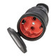 Розетка 16А IP44 прямая с заземл. каучук красн. КОСМОС RKsm-Z-IP(R)16A