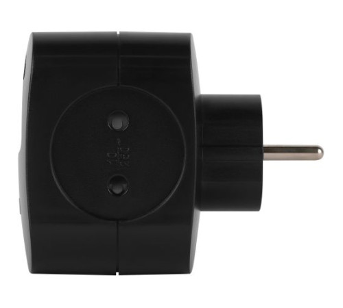 Разветвитель 4-м SP-4-3USBAC-B + 3 USB A+C со шторками 10А чер. Эра Б0069084