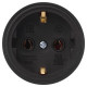 Розетка RX11-B-IP44 16А IP44 прямая с заземл. каучук черн. ЭРА Б0069325