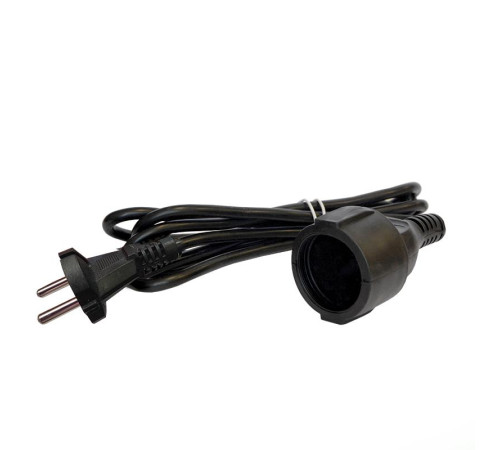 Удлинитель-шнур 1х2м без заземл. 10А IP20 ПВС 2х1 черн. DOMTOK 2338