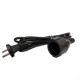 Удлинитель-шнур 1х2м без заземл. 10А IP20 ПВС 2х1 черн. DOMTOK 2338