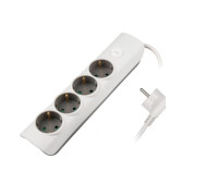 Удлинитель 4х3м с заземл. с выкл. бел. ET-04-300W (4х3.0) JAZZway 5051812