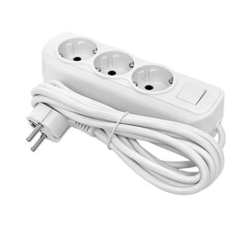 Удлинитель 3х5м с заземл. 16А IP20 Эксперт 3.5кВт ПВС 3х1 с выкл. PROxima EKF UBA16-310-3-05i