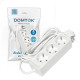 Удлинитель 3х5м с заземл. 10А IP20 2.2кВт ПВС 3х0.75 бел. DOMTOK 2376