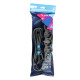 Удлинитель 3х5м с заземл. 10А IP20 USB 2500Вт 220В ПВС 3х1 с выкл. черн. КОСМОС YKsm5m4g-Z-VU10А-B