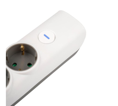 Удлинитель 4х3м с заземл. с выкл. бел. ET-04-300W (4х3.0) JAZZway 5051812