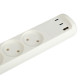 Удлинитель электрический U-3-1.5m-USB-W 3 розетки + 3xUSB A+C 1.5м 10А бел. Эра Б0069075