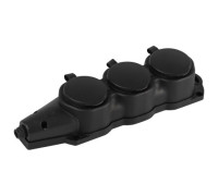 Колодка ЭРА KX-3e-B-IP44 каучуковая с заземлением 3 розетки 16A IP44 черн. Эра Б0068453