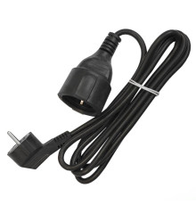 Удлинитель-шнур 1х2м с заземл. 16А IP20 ПВС 3х1 черн. DOMTOK 2341