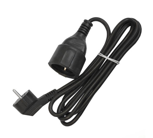 Удлинитель-шнур 1х2м с заземл. 16А IP20 ПВС 3х1 черн. DOMTOK 2341
