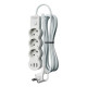 Удлинитель 3х5м с заземл. 10А IP20 USB 2800Вт 220В ПВС 3х1 с выкл. бел. КОСМОС YKsm5m3g-Z-VU10А-W