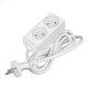 Удлинитель 2х1.5м без заземл. 10А IP20 2.2кВт ПВС 2х1 бел. DOMTOK 2344