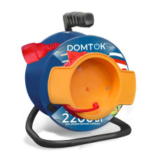 Удлинитель на катушке 1х50м без заземл. 10А IP20 2.2кВт с выносн. розеткой ПВС 2х1 DOMTOK 2430