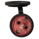 Розетка 16А IP44 прямая с заземл. каучук красн. КОСМОС RKsm-Z-IP(R)16A