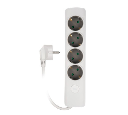 Удлинитель 4х3м с заземл. с выкл. бел. ET-04-300W (4х3.0) JAZZway 5051812