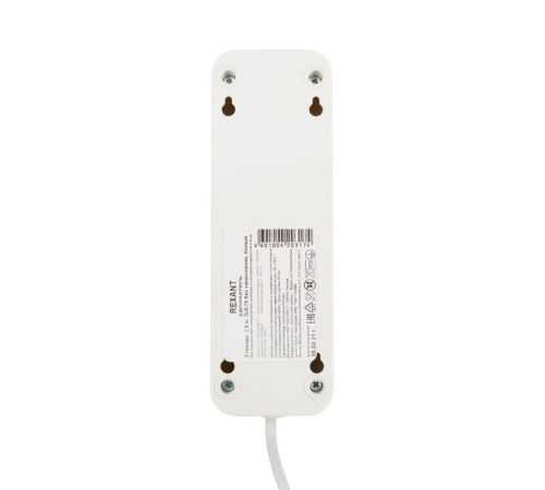 Удлинитель 3х1.5м без заземл. 6А IP20 ШВВП 2х0.75 бел. Rexant 11-8731