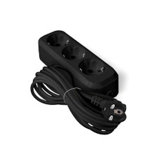 Удлинитель 3х5м с заземл. 10А IP20 У10-554 ПВС 3х0.75 черн. UNIVersal 1983