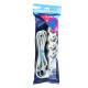 Удлинитель 3х1.5м с заземл. 10А IP20 USB 2500Вт 220В ПВС 3х1 с выкл. бел. КОСМОС YKsm1.5m4g-Z-VU10А-W