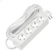 Удлинитель 4х7м с заземл. 16А IP20 3.5кВт ПВС 3х1 бел. DOMTOK 2398