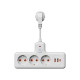 Удлинитель с сетевым фильтром 3х0.3м 10А 2USB + 1USBC 2500Вт ПВС 3х1 компакт бел. КОСМОС FRKsm0.3m-3g(W)USB