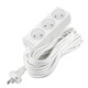 Удлинитель 3х10м без заземл. 10А IP20 2.2кВт ПВС 2х1 бел. DOMTOK 2350