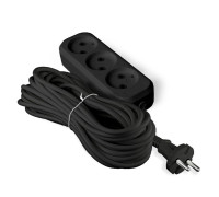 Удлинитель 3х5м без заземл. 6А IP20 У6-639М ПВС 2х0.75 черн. UNIVersal 2006