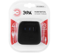 Разветвитель 4-м SP-4-3USBAC-B + 3 USB A+C со шторками 10А чер. Эра Б0069084