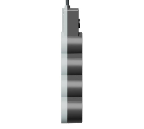 Удлинитель 3х3м с заземл. 10А IP20 USB 2800Вт 220В ПВС 3х1 с выкл. черн. КОСМОС YKsm3m3g-Z-VU10А-B