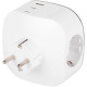 Разветвитель 3-м SP-3e-3USBAC-W + 3 USB A+C с заземл. со шторками 16А бел. Эра Б0069081