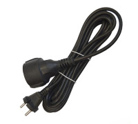 Удлинитель-шнур 1х5м без заземл. 10А IP20 ПВС 2х1 черн. DOMTOK 2340