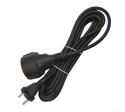Удлинитель-шнур 1х5м без заземл. 10А IP20 ПВС 2х1 черн. DOMTOK 2340