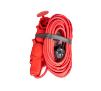 Удлинитель на каучуковой колодке 3х10м 16А 250В 4000Вт IP44 каучук КГ 3х2.5 красн. УХз16 Россия КОСМОС YKsm10m-3g(16A)KG-R