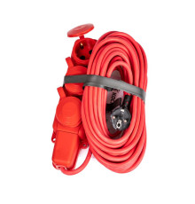Удлинитель на каучуковой колодке 3х10м 16А 250В 4000Вт IP44 каучук КГ 3х2.5 красн. УХз16 Россия КОСМОС YKsm10m-3g(16A)KG-R