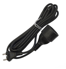 Удлинитель-шнур 1х3м без заземл. 10А IP20 ПВС 2х1 черн. DOMTOK 2339