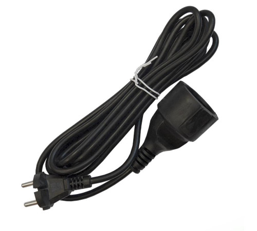 Удлинитель-шнур 1х3м без заземл. 10А IP20 ПВС 2х1 черн. DOMTOK 2339