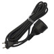 Удлинитель-шнур 1х3м без заземл. 10А IP20 ПВС 2х1 черн. DOMTOK 2339
