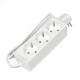 Удлинитель 3х1.5м с заземл. 10А IP20 2.2кВт ПВС 3х0.75 бел. DOMTOK 2373