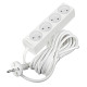Удлинитель 4х7м без заземл. 10А IP20 2.2кВт ПВС 2х1 бел. DOMTOK 2358