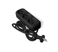 Удлинитель 3х2м без заземл. 6А IP20 У6-639М ПВС 2х0.75 черн. UNIVersal 2004