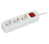 Удлинитель 3х1.5м 10А У03К ПВС 3х1 бел. UMA IEK UM-YP10-16-03-01-ZK-K01