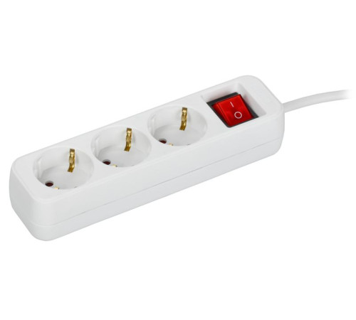Удлинитель 3х1.5м 10А У03К ПВС 3х1 бел. UMA IEK UM-YP10-16-03-01-ZK-K01