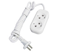 Удлинитель 2х3м без заземл. 10А IP20 Е-202 ПВС 2х0.75 АБС-пластик UNIVersal 9631960
