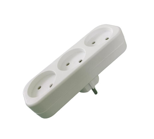 Разветвитель 3-м без заземл. 16А 250В IP20 полипропилен бел. TOKOV ELECTRIC TKL-S3-C01