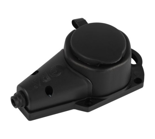 Колодка ЭРА KX-1e-B-IP44 каучуковая с заземлением 1 розетка 16A IP44 черн. Эра Б0068402