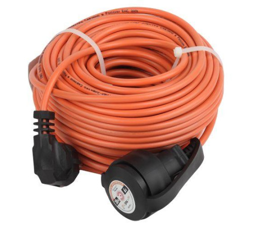 Удлинитель-шнур 1х30м с заземл. 6А IP20 UPx-1e-3х0.75-30m ПВС 3х0.75 (бухта) Эра Б0046812